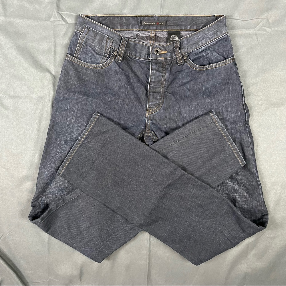 John Varvantos Star USA Men's Browery Slim Fit Jeans in Oiled Blue | Size 28RG